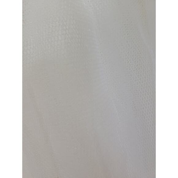 Davids Bridal All-over satin tea-length ball gown W/ wide spaghetti straps SZ 6 - Picture 6 of 6